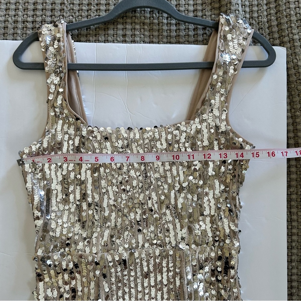 Show Me Your Mumu Eden Midi Dress Silver Sequin Size Small - Picture 13 of 15